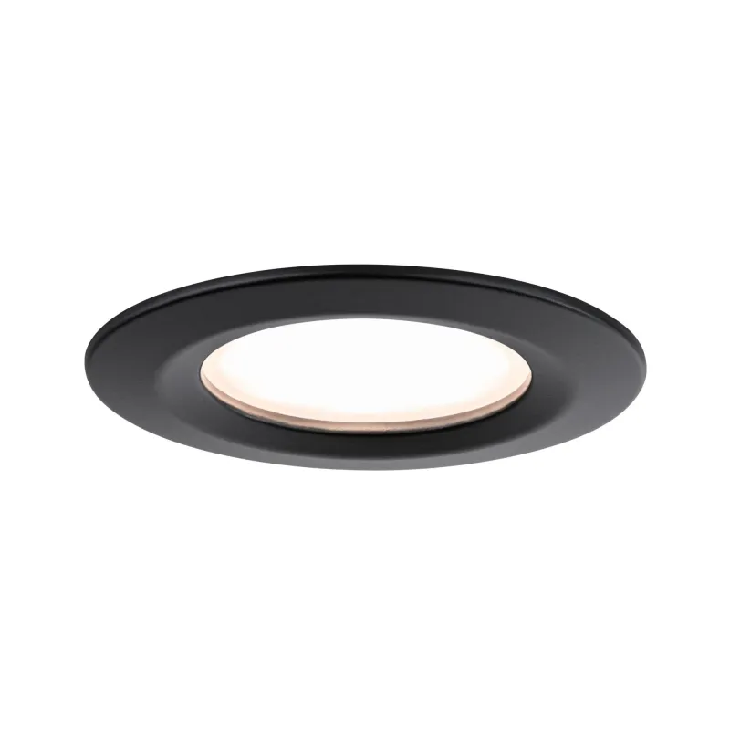 Kit ENC Nova Plus Coin grd rond fixe 3x6W 2700K 230V 51mm Noir dép/Alu