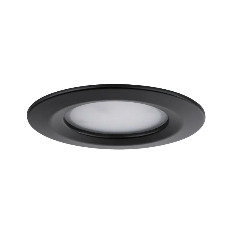 Kit ENC Nova Plus Coin grd rond fixe 3x6W 2700K 230V 51mm Noir dép/Alu