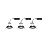 Kit ENC Nova Plus Coin grd rond fixe 3x6W 2700K 230V 51mm Noir dép/Alu