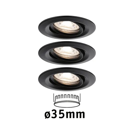 ENC Nova mini Coin rond orientable LED 3x4W 310lm Noir dép/Alu