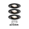 ENC Nova mini Coin rond orientable LED 3x4W 310lm Noir dép/Alu