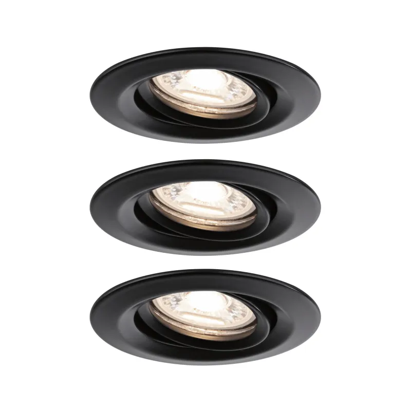 ENC Nova mini Coin rond orientable LED 3x4W 310lm Noir dép/Alu