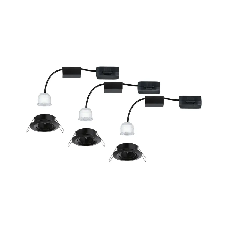 ENC Nova mini Coin rond orientable LED 3x4W 310lm Noir dép/Alu