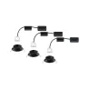 ENC Nova mini Coin rond orientable LED 3x4W 310lm Noir dép/Alu