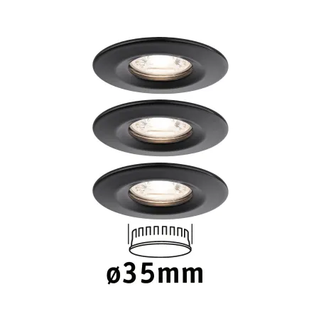 ENC Nova mini Coin rond fixe LED 3x4W 310lm Noir dép/Alu