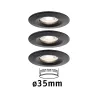 ENC Nova mini Coin rond fixe LED 3x4W 310lm Noir dép/Alu