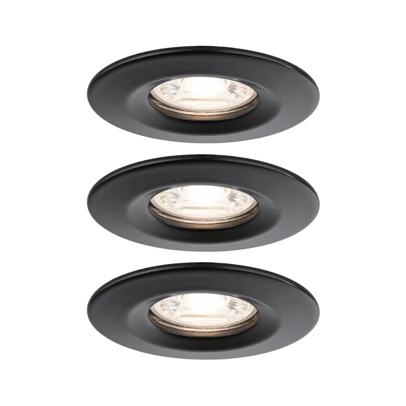 ENC Nova mini Coin rond fixe LED 3x4W 310lm Noir dép/Alu
