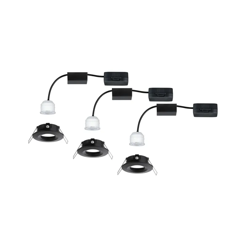 ENC Nova mini Coin rond fixe LED 3x4W 310lm Noir dép/Alu