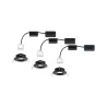 ENC Nova mini Coin rond fixe LED 3x4W 310lm Noir dép/Alu