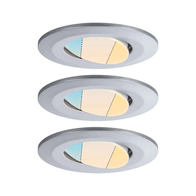 Kit ENC Calla IP65 WhiteSwitch rd noir 3x550lm 5,5W 230V chrome dép