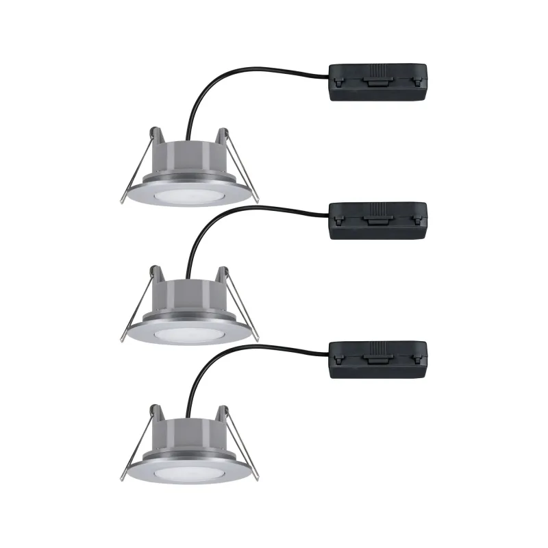 Kit ENC Calla IP65 WhiteSwitch rd noir 3x550lm 5,5W 230V chrome dép