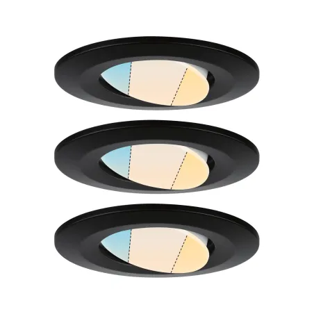 Kit ENC Calla IP65 WhiteSwitch rd noir 3x550lm 5,5W 230V Noir dép