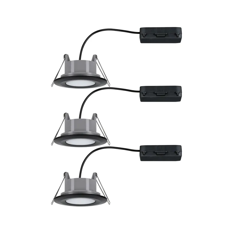 Kit ENC Calla IP65 WhiteSwitch rd noir 3x550lm 5,5W 230V Noir dép