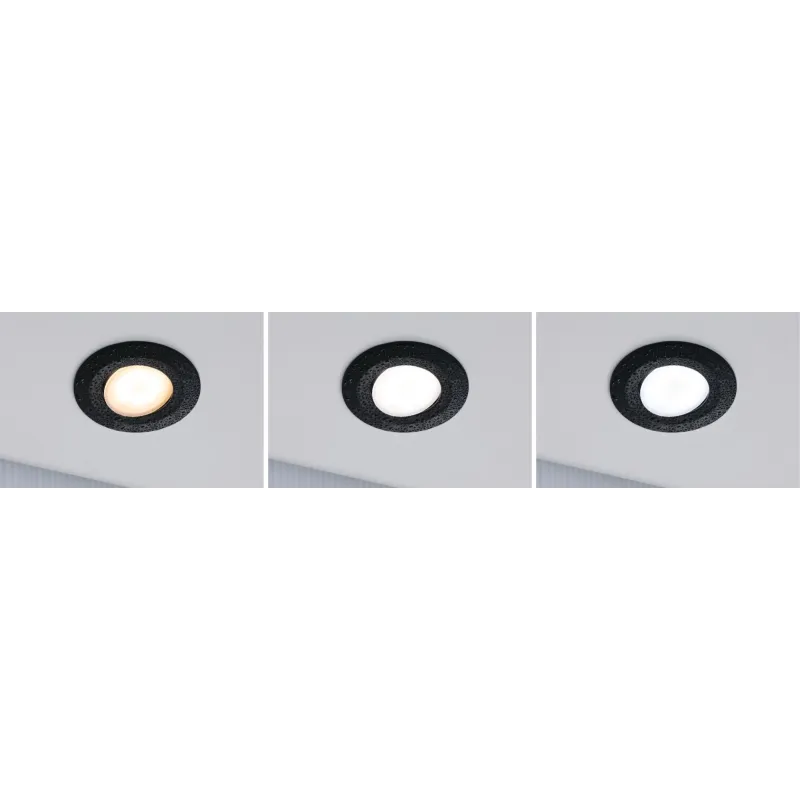 Kit ENC Calla IP65 WhiteSwitch rd noir 3x550lm 5,5W 230V Noir dép