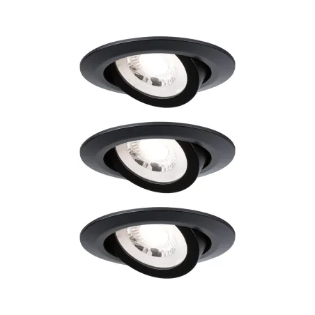 Kit Encastrés orientables LED 3x6W 3000K 230V noir dép/Syn