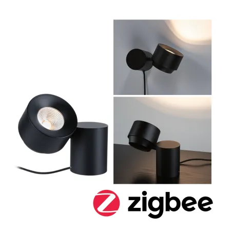 Lampe à poser LED Puric Pane I ZB 3W grd Noir 230V syn/métal