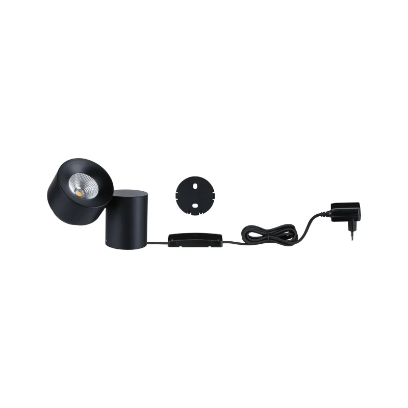 Lampe à poser LED Puric Pane I ZB 3W grd Noir 230V syn/métal