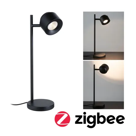 Lampe à poser LED Puric Pane I ZB 4,5W grd Noir 230V Mét/Syn