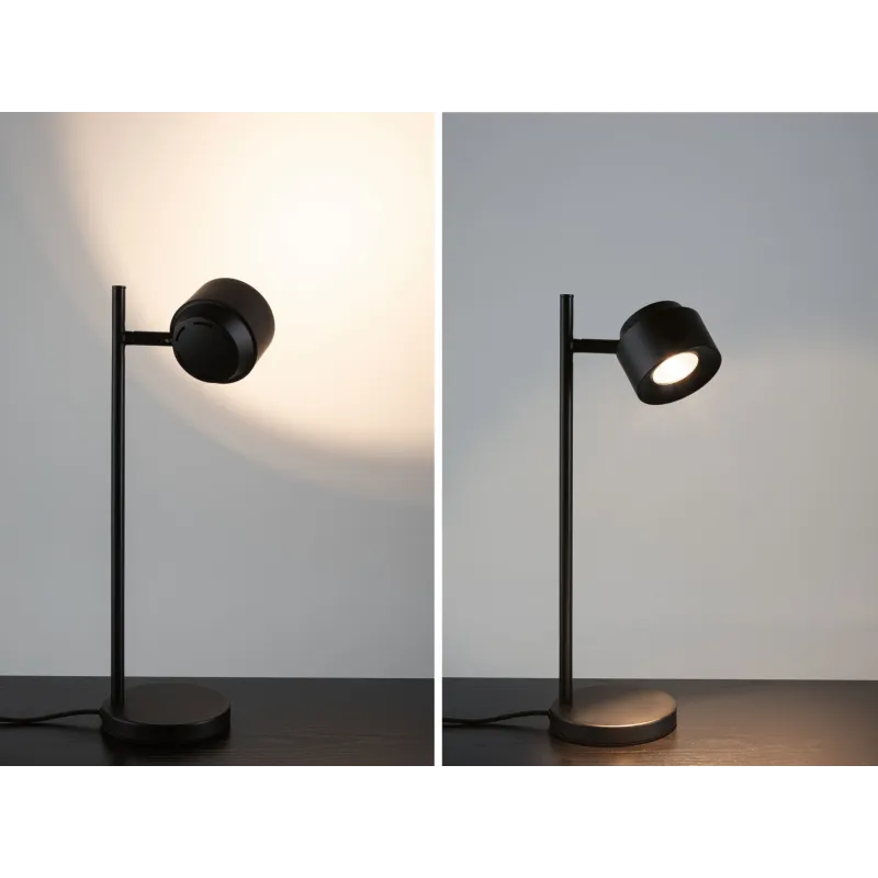 Lampe à poser LED Puric Pane I ZB 4,5W grd Noir 230V Mét/Syn