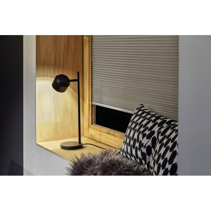 Lampe à poser LED Puric Pane I ZB 4,5W grd Noir 230V Mét/Syn