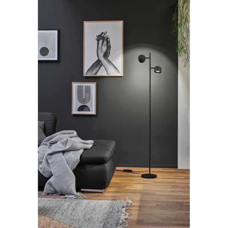Lampadaire LED Puric Pane I ZB 3W grd Noir 230V syn/métal
