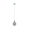 Suspension Tilla Neordic max1x60W E27 vert clair 230V tissu/mét