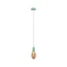 Suspension Tilla Neordic max1x60W E27 vert clair 230V tissu/mét
