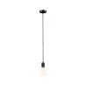 Suspension Tilla Neordic max1x60W E27 noir graphite 230V tissu/métal