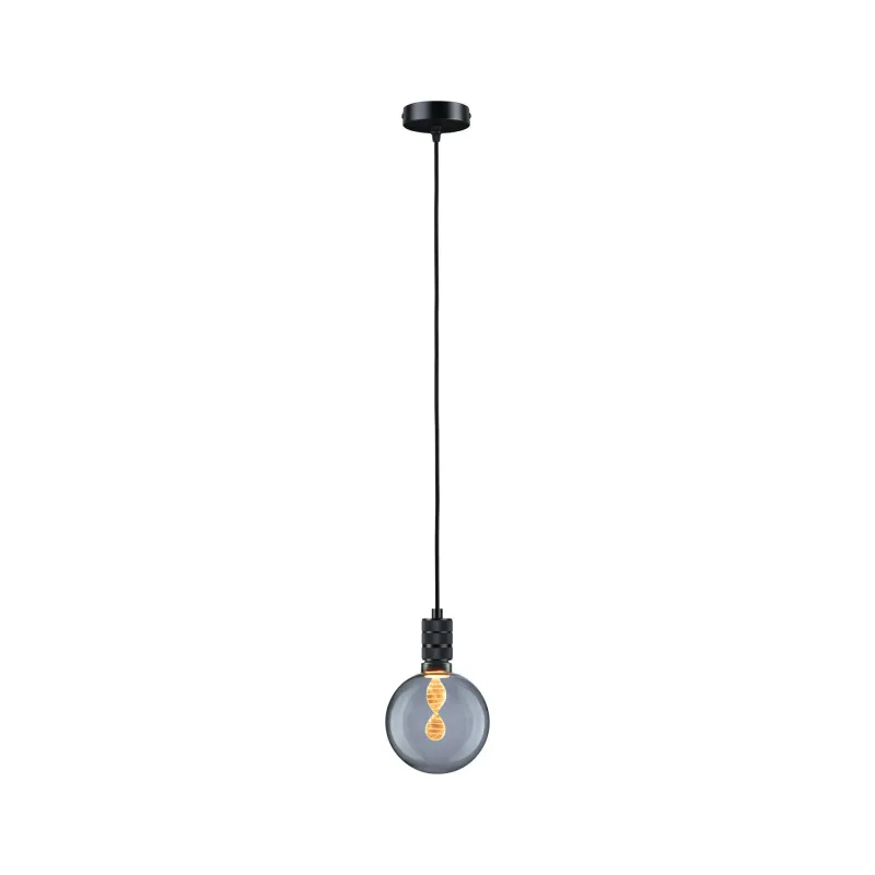 Suspension Tilla Neordic max1x60W E27 noir graphite 230V tissu/métal