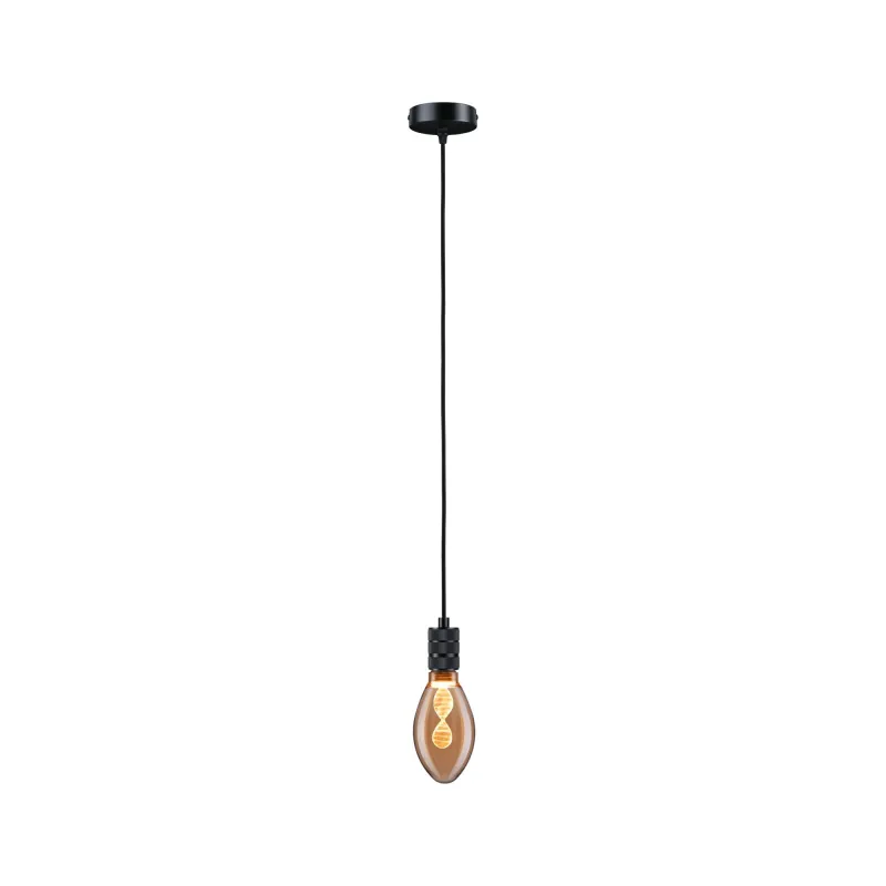 Suspension Tilla Neordic max1x60W E27 noir graphite 230V tissu/métal