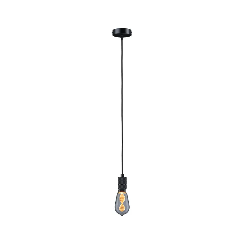 Suspension Tilla Neordic max1x60W E27 noir graphite 230V tissu/métal