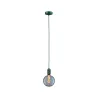 Suspension Tilla Neordic max1x60W E27 vert foncé 230V tissu/mét