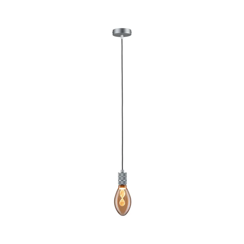 Suspension Tilla Neordic max1x60W E27 gris aluminium 230V tissu/métal