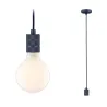 Suspension Tilla Neordic max1x60W E27 bleu nuit 230V tissu/mét