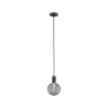Suspension Tilla Neordic max1x60W E27 bleu nuit 230V tissu/mét