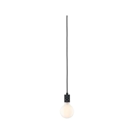Suspension Neordic Tilla avec prise max20W E27 noir graphite 230V tissu/mét