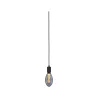 Suspension Neordic Tilla avec prise max20W E27 noir graphite 230V tissu/mét