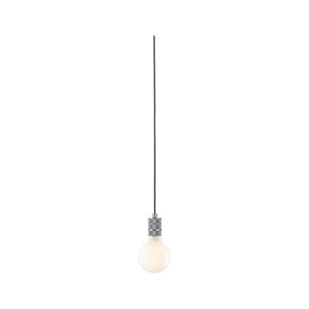Suspension Neordic Tilla avec prise max20W E27 gris aluminium 230V tissu/mét