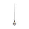 Suspension Neordic Tilla avec prise max20W E27 gris aluminium 230V tissu/mét