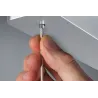 Suspension Lento grd LED 1x_W Chrome dép 230V Alu/synthétique