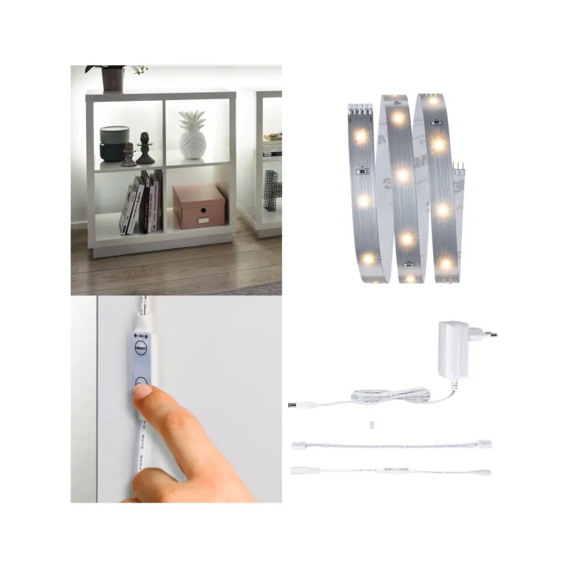 Kit Comfort MaxLED 250 étagère 1m Bc chd 2700K IP20 ?W 24V Argent