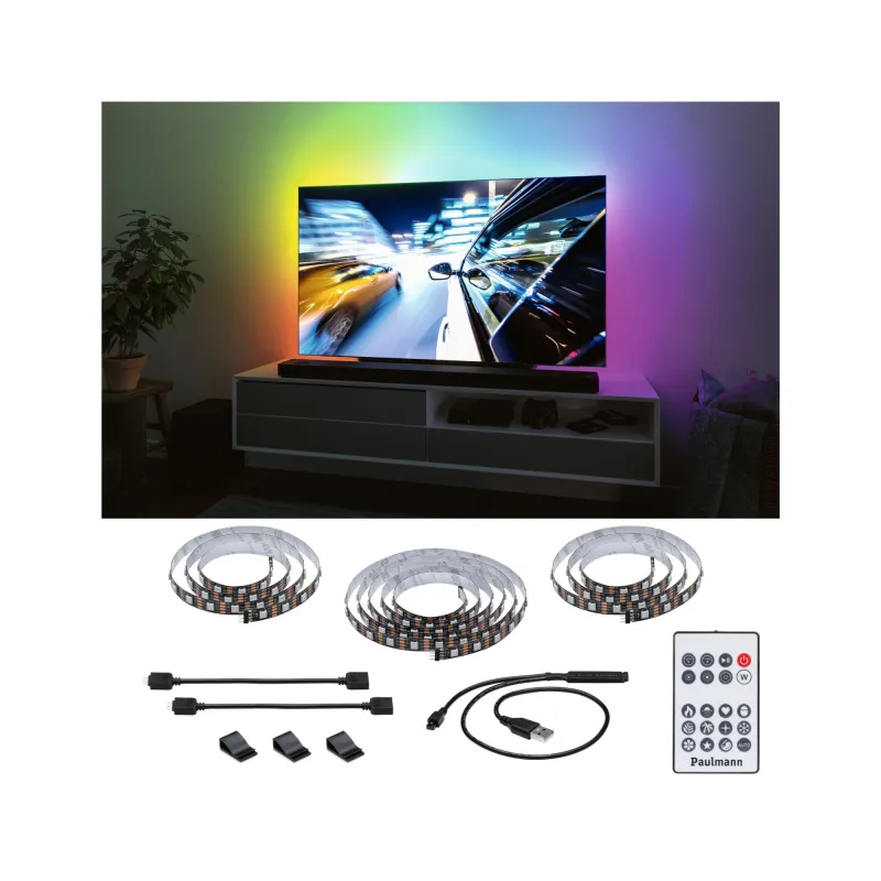 Strips USB TV 75 pouces Dynamic Rainbow RGB 5W 5V noir