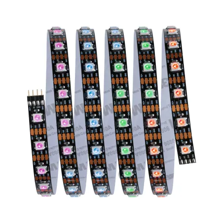 Kit Strip LED 1,5m Dynamic Rainbow RGB IP20 4,8W 12V CC noir Métal
