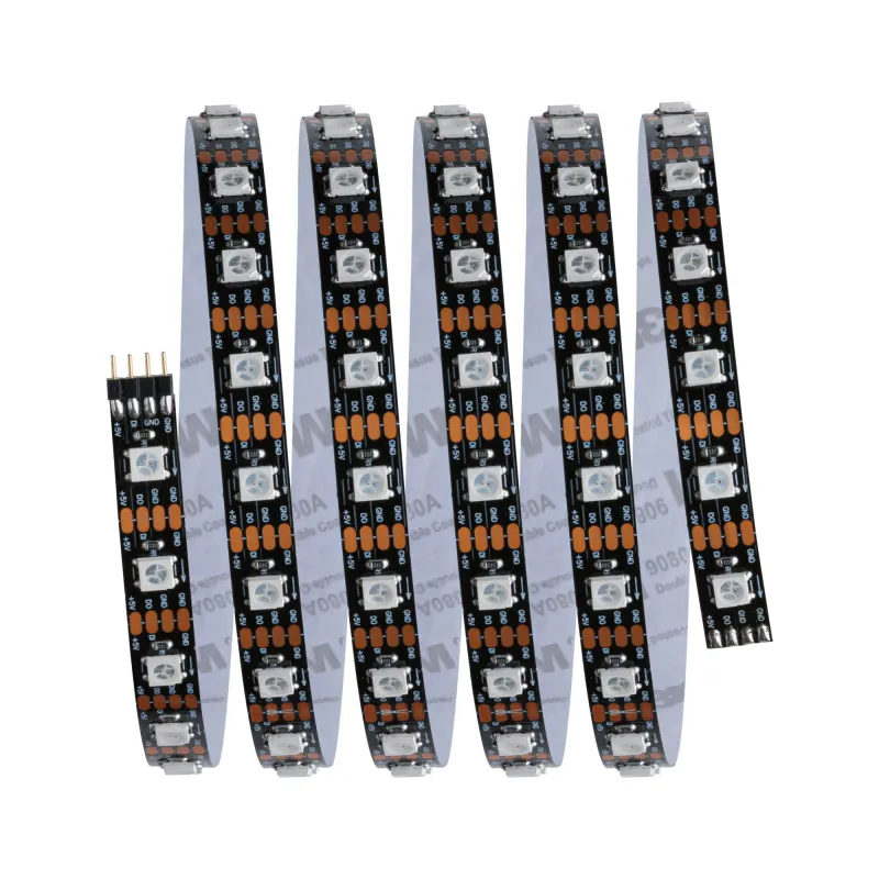 Kit Strip LED 1,5m Dynamic Rainbow RGB IP20 4,8W 12V CC noir Métal