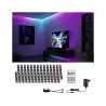 Kit Strip LED Dynamic 5m Rainbow RGB IP20 ?W 12V CC noir Métal
