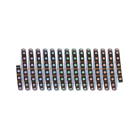 Kit Strip LED Dynamic 5m Rainbow RGB IP20 ?W 12V CC noir Métal