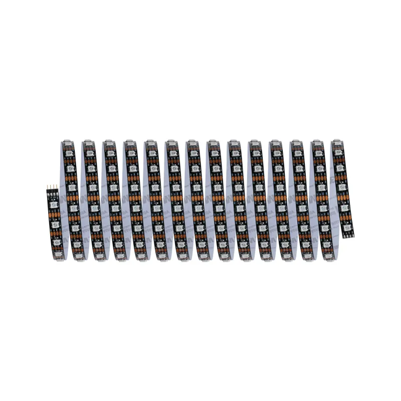 Kit Strip LED Dynamic 5m Rainbow RGB IP20 ?W 12V CC noir Métal