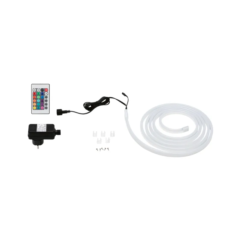 Kit de Strips extérieur SimpLED 3m RGB 19,5W 230/24V CC Blanc plastique