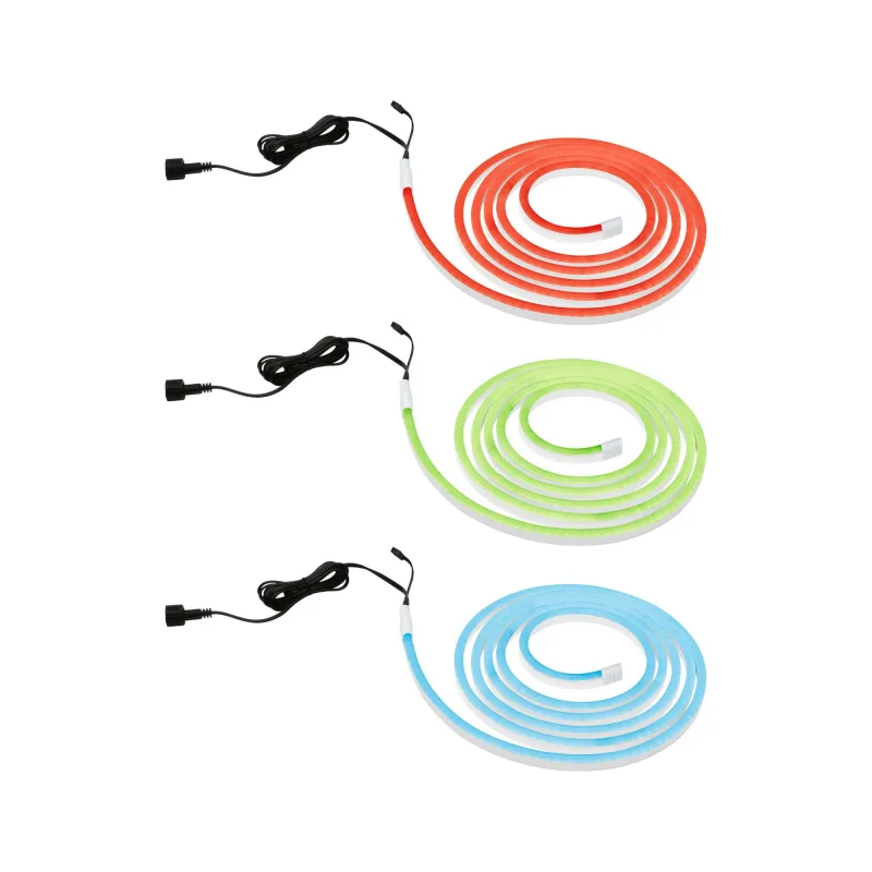 Kit de Strips extérieur SimpLED 3m RGB 19,5W 230/24V CC Blanc plastique