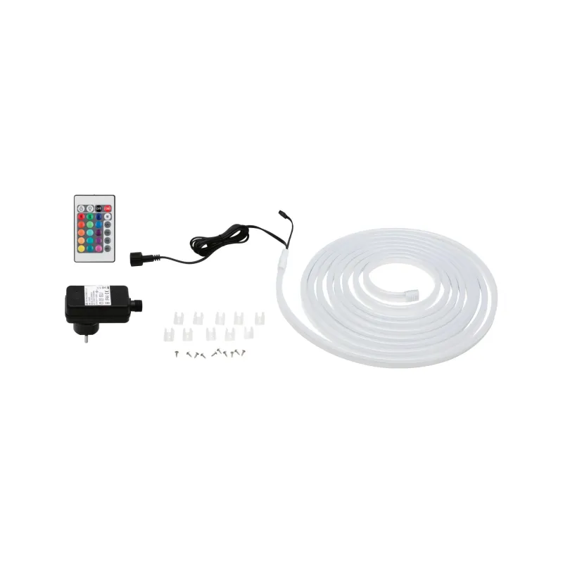 Kit de Strips extérieur SimpLED 5m RGB 30W 230/24V CC Blanc plastique